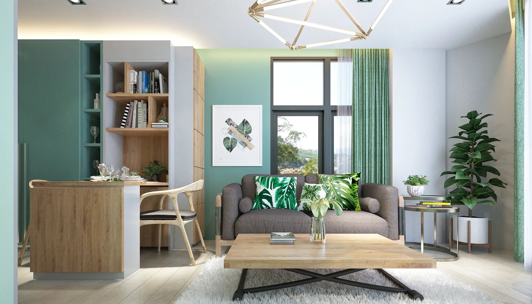 Serene Condo bedrooms 1 square 39.7